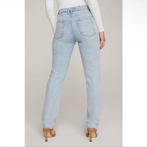 GOOD AMERICAN | Good Boy High Rise Jeans Light Wash Blue643 Women’s Size 2/26 - Picture 3 of 13